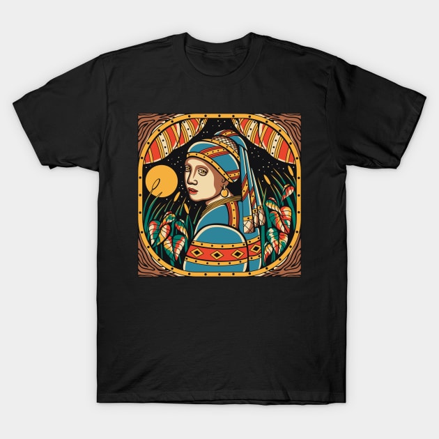Girl with a Pearl Earring T-Shirt by Abrom Rose